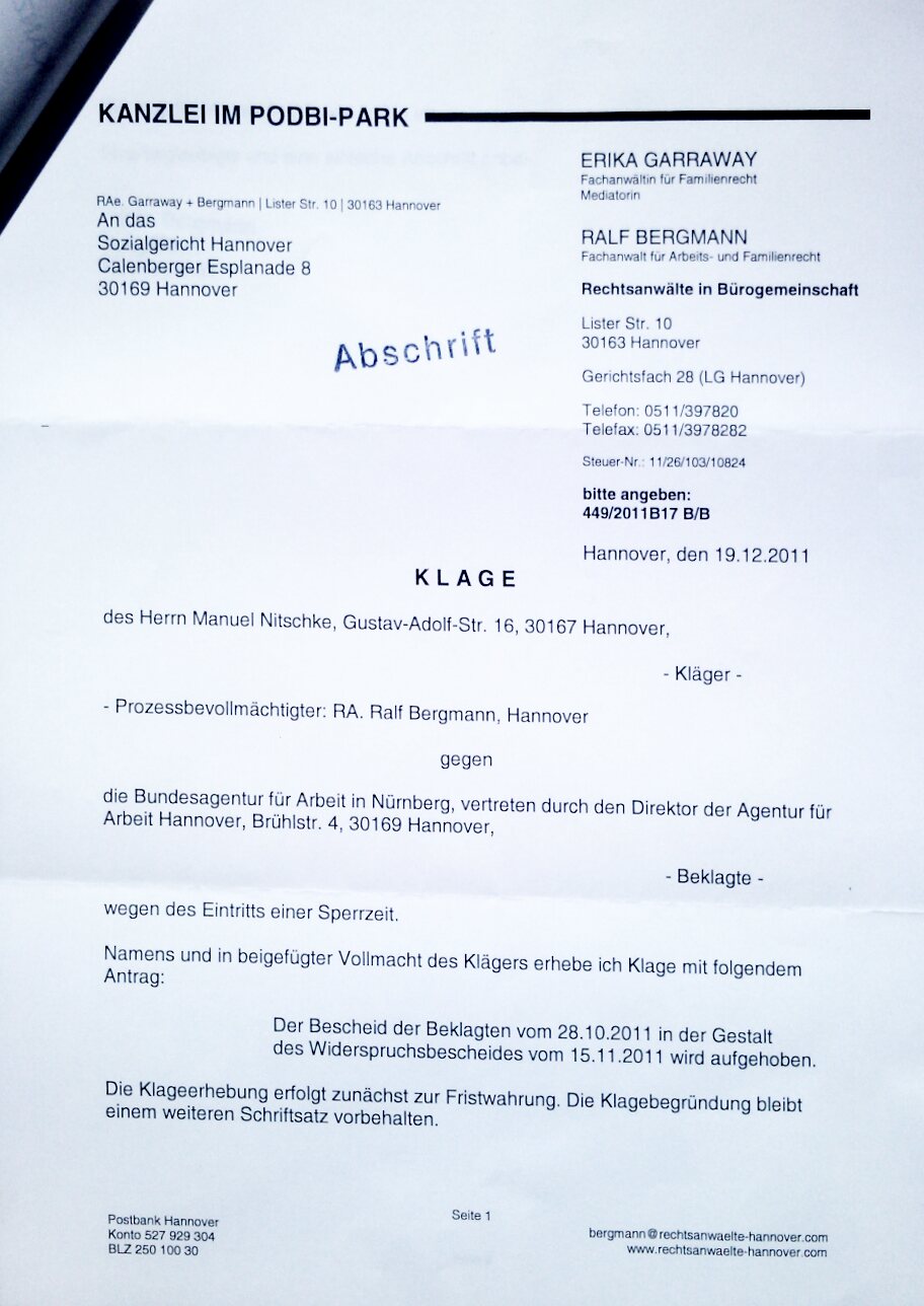 Widerspruch gegen Bewilliguns in vollen Umfang entsprochen